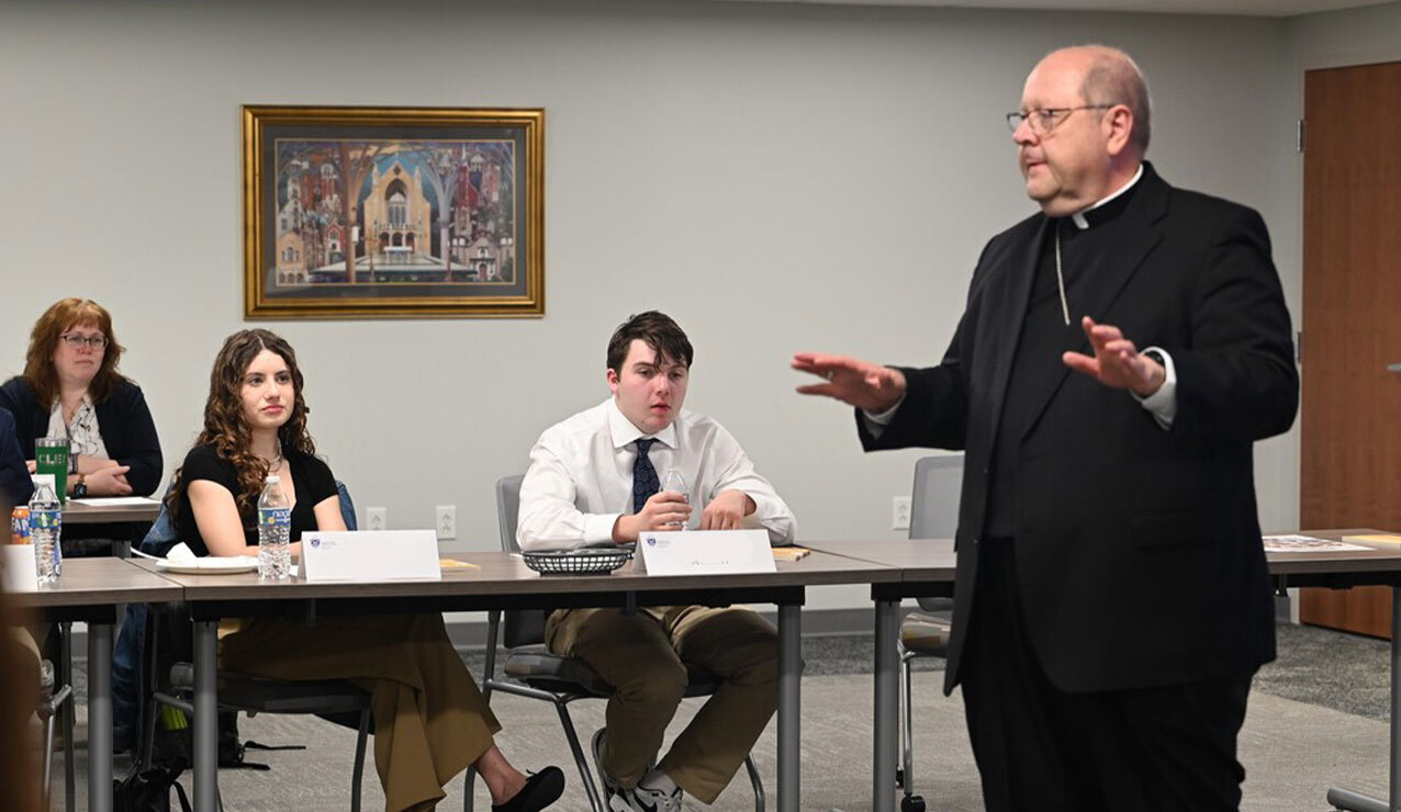 Diocesan Youth Advisory Council meets with Bishop Malesic 