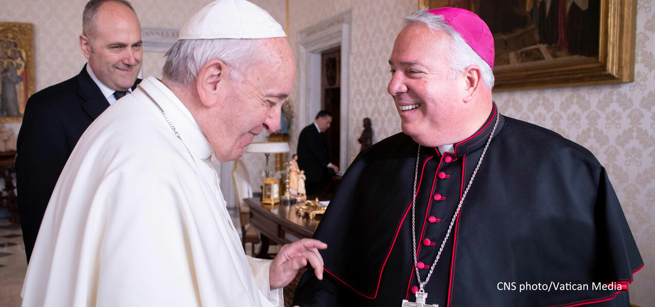 Bishop Perez sends greetings from the Holy Father to faithful of the diocese
