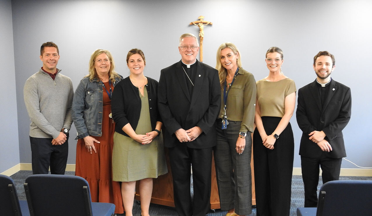 Bishop Woost celebrates first Mass at new Julie Billiart Brecksville campus