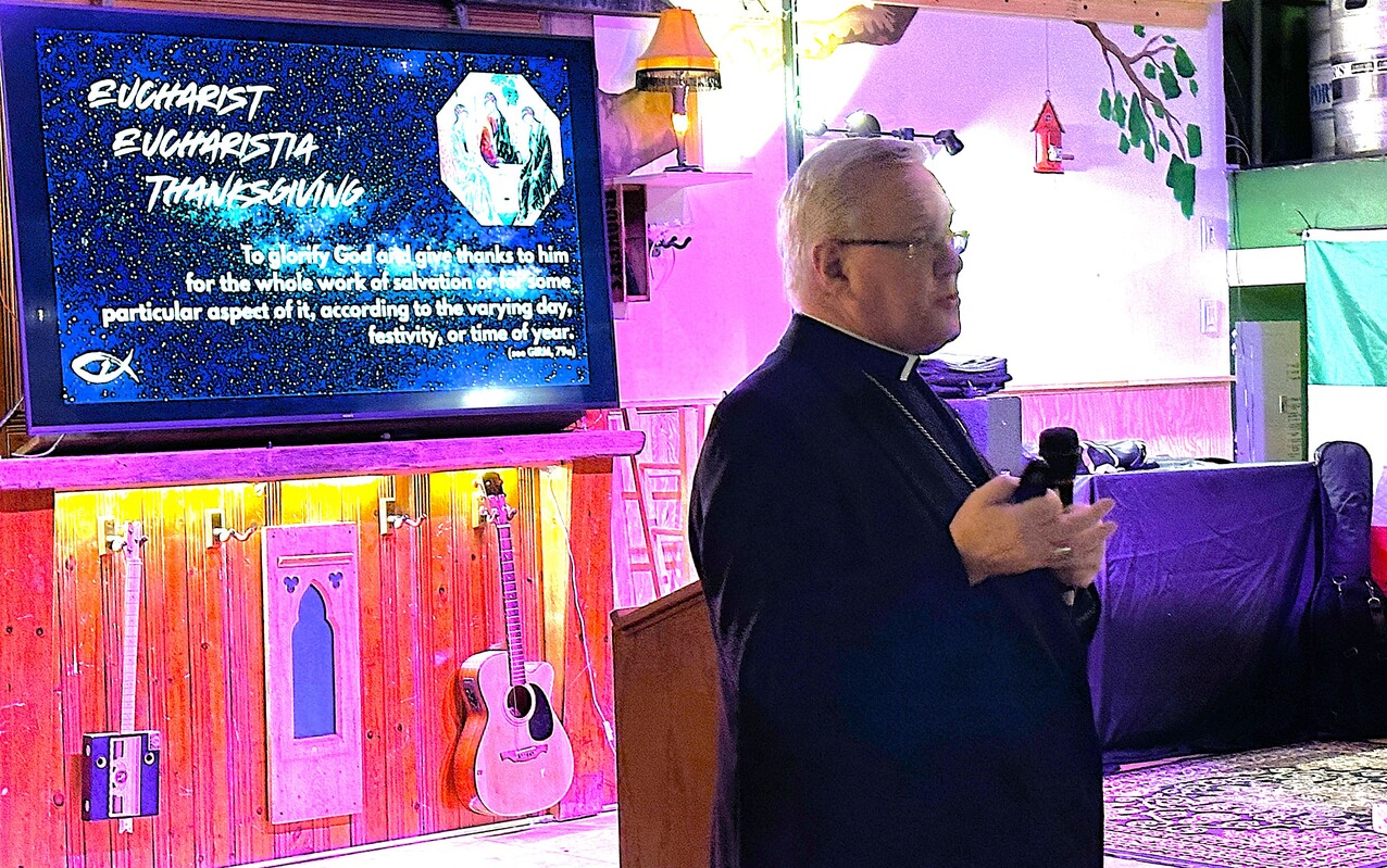 Bishop Woost discusses ‘Eucharist as thanksgiving’ at Theology on Tap West