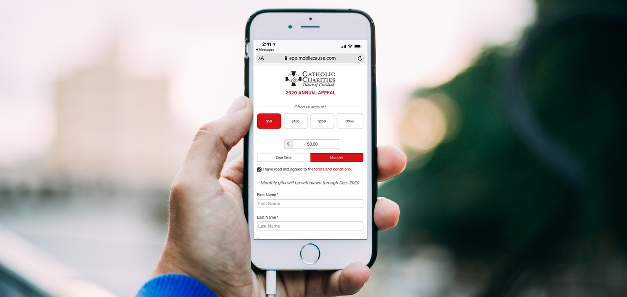 Text-to-donate option available for Catholic Charities 2020 Annual Appeal