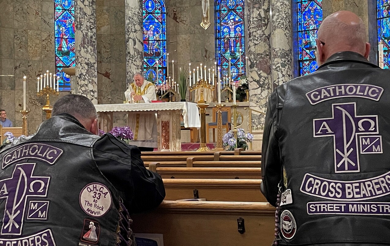 Catholic Cross Bearers Motorcycle Ministry hits the street after blessing of bikes