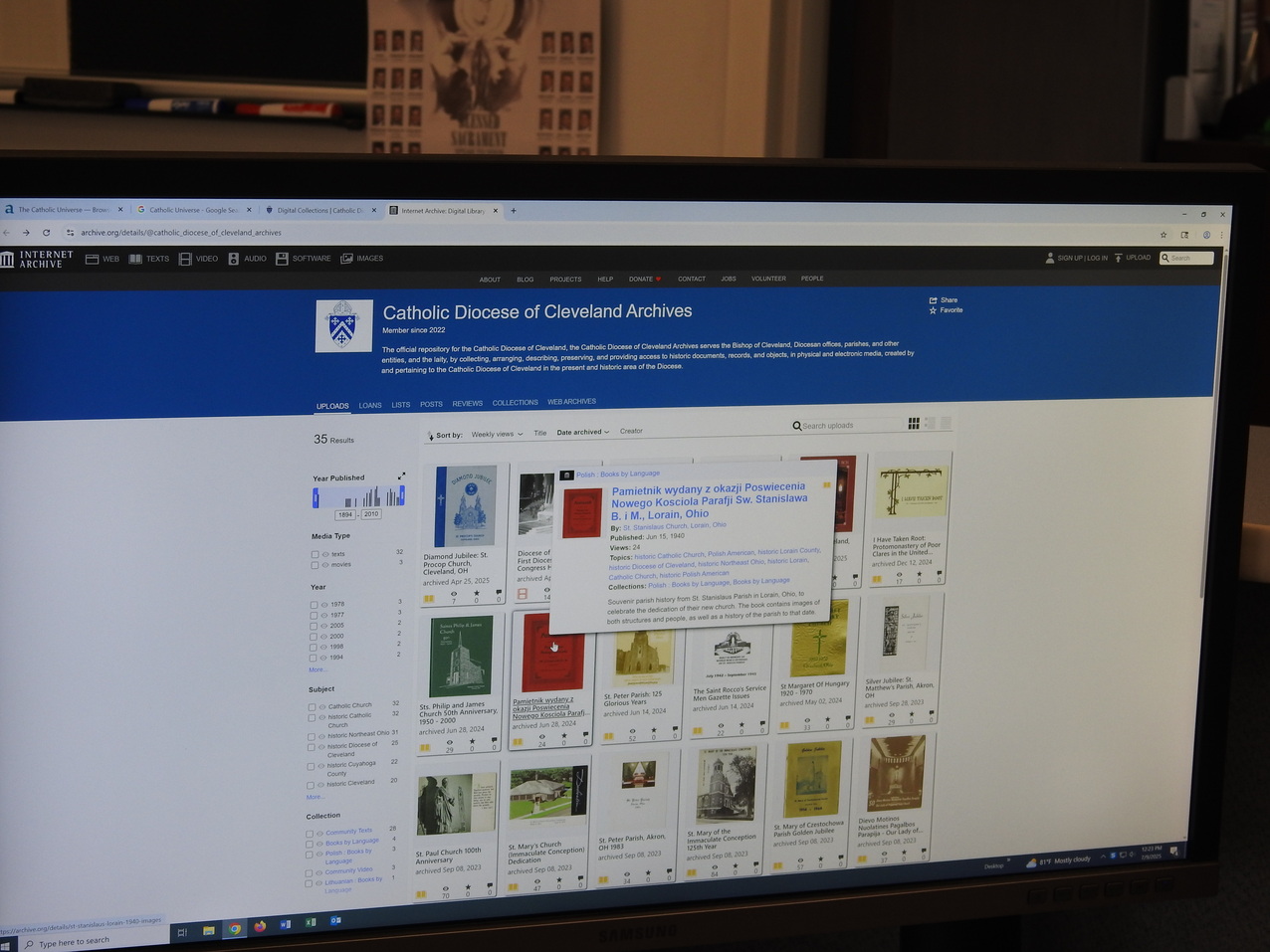 Diocesan archives announces Catholic Universe Bulletin is available digitally