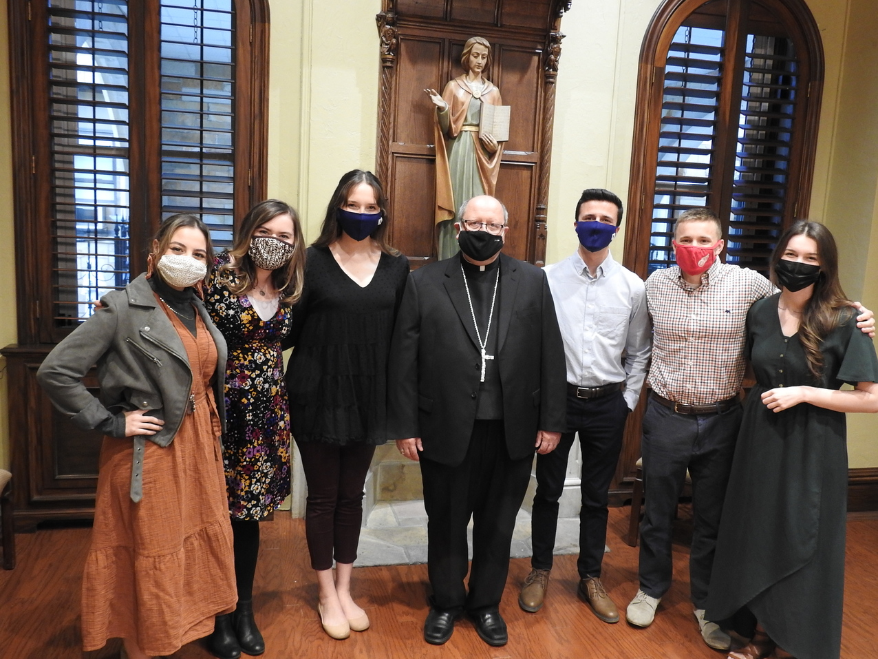 Meetings with cardinal, priests and Culture Project missionaries highlight bishop’s day