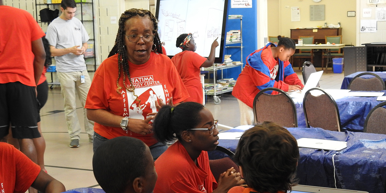 Fatima summer campers enjoy technology session at daylong carnival