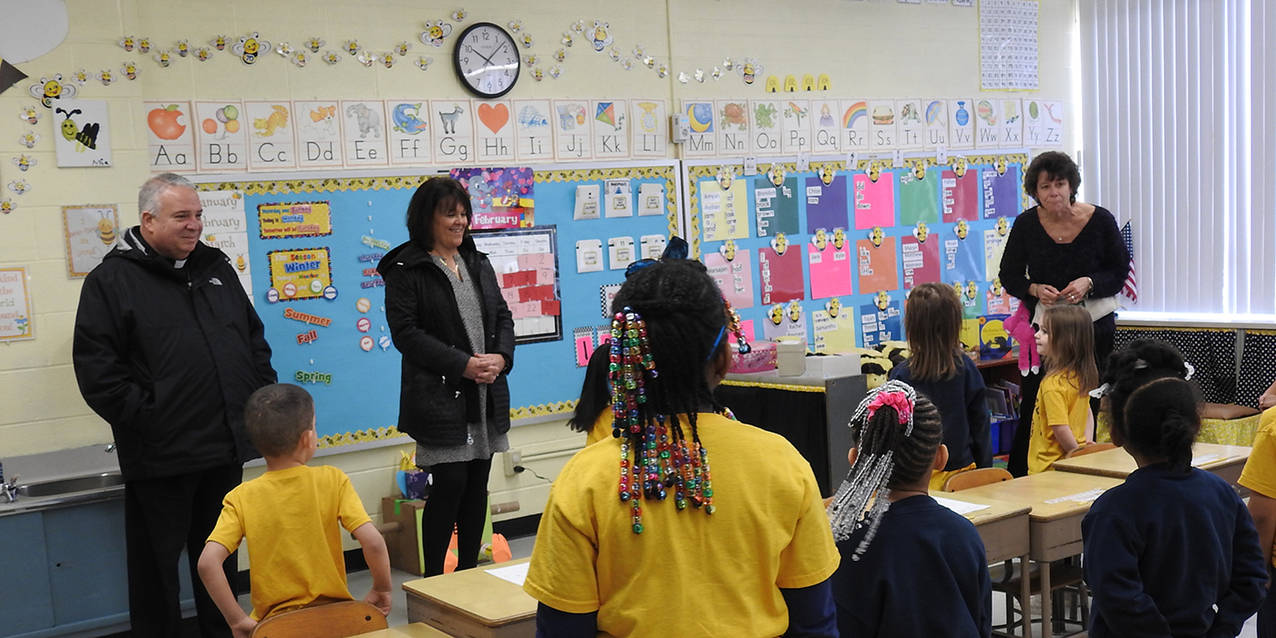 St. Benedict School hosts Bishop Perez at Garfield Heights, Maple Heights campuses