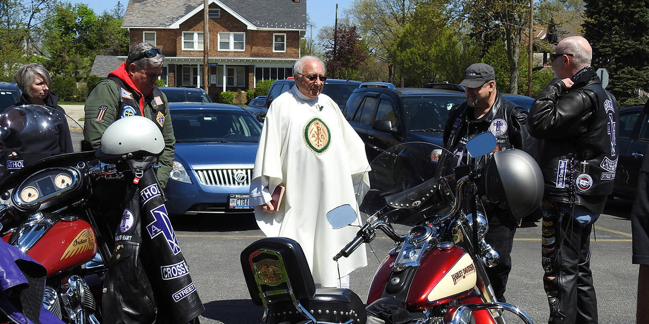Blessing of the bikes marks new season for Catholic Cross Bearers Motorcycle Ministry 