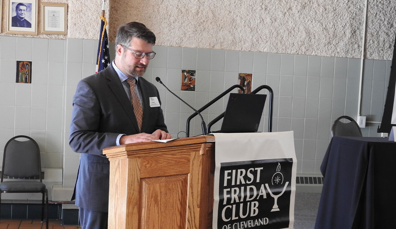 High school students share insights on Catholic education with First Friday Club of Cleveland 