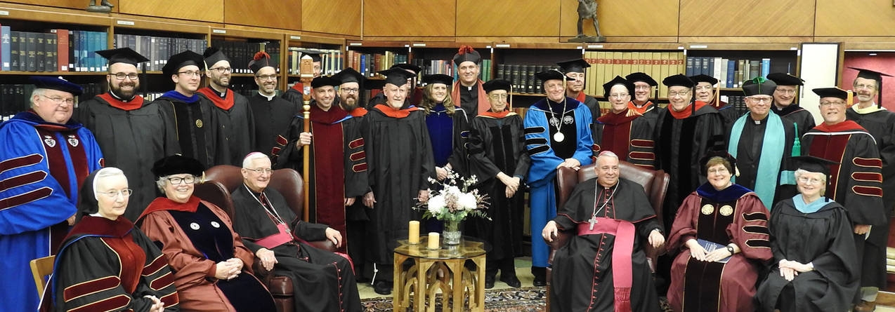 Bishop Martin Amos addresses graduates of Saint Mary Seminary and Graduate School of Theology
