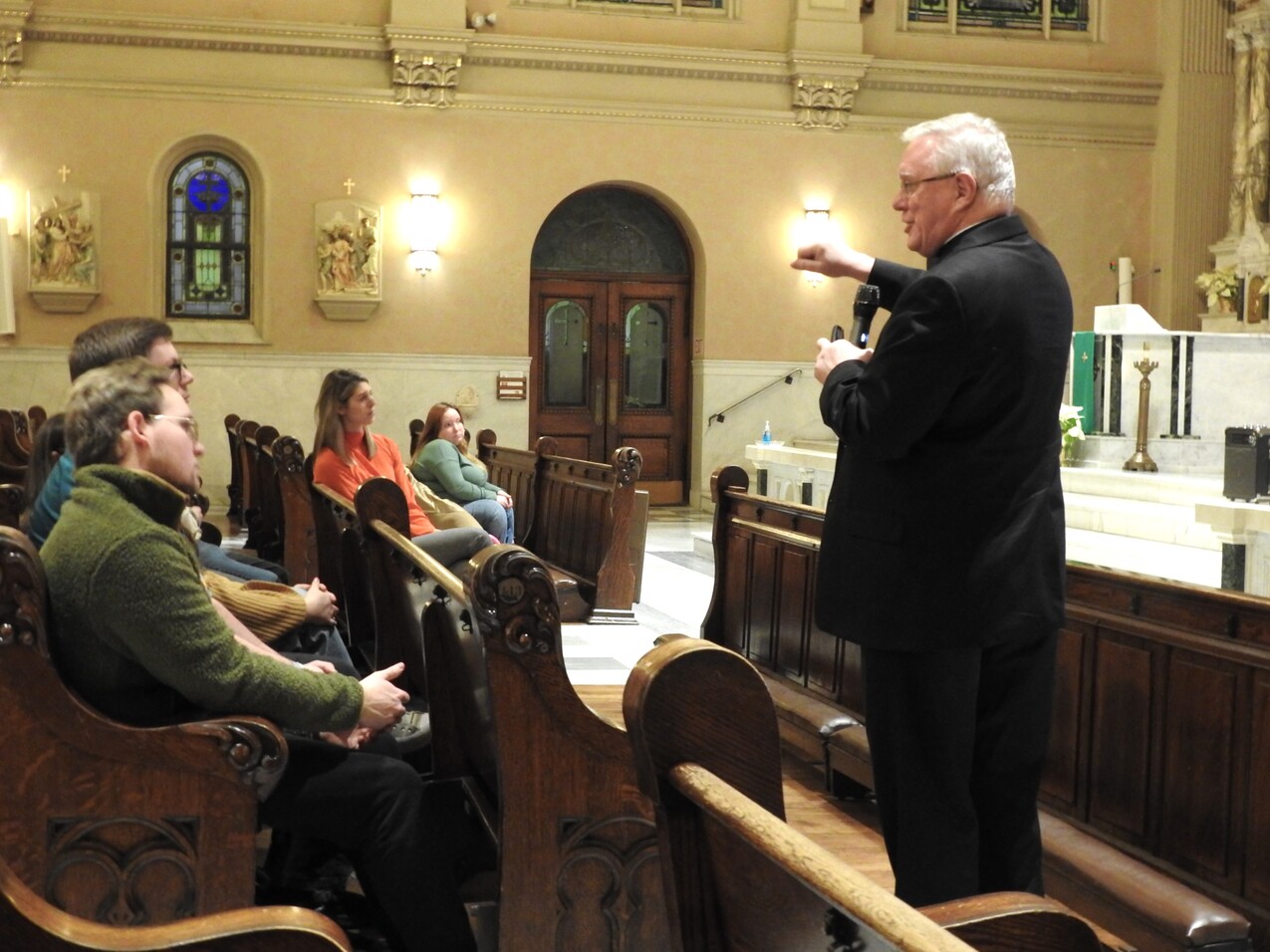 University of Akron Newman Ministry gets deeper view of liturgy from Bishop Woost