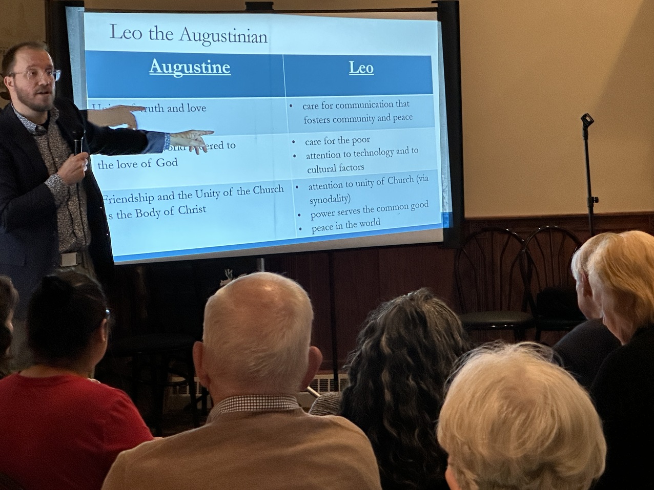 Seminary professor gives insight into Pope Leo at Theology on the Rocks West program