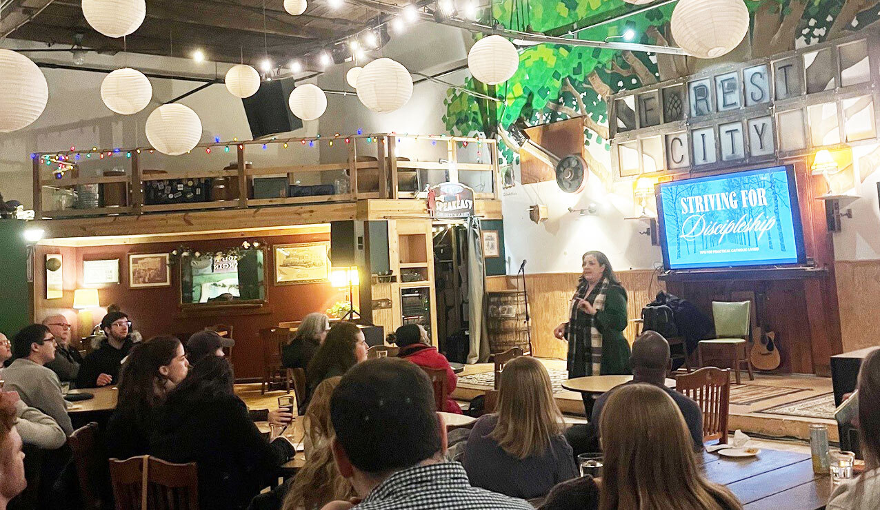 Theology on Tap West audience learns about ‘Striving for Discipleship’