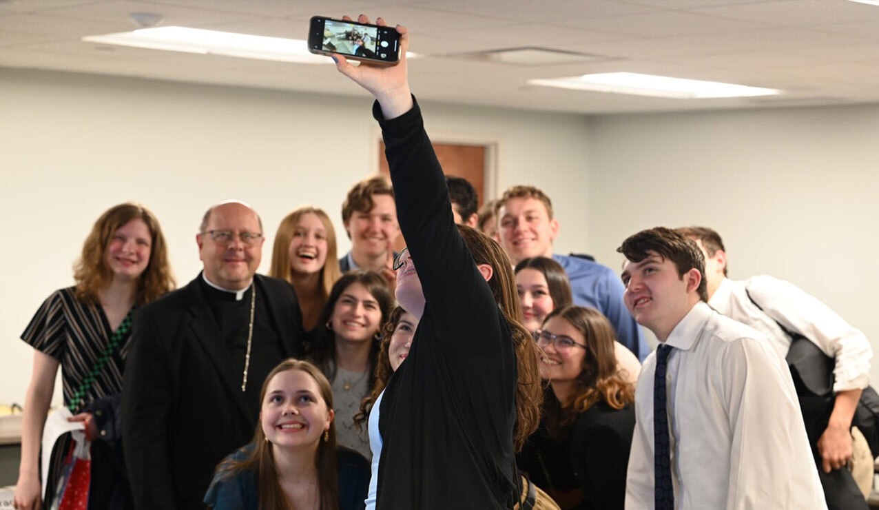 Diocesan Youth Advisory Council meets with Bishop Malesic 